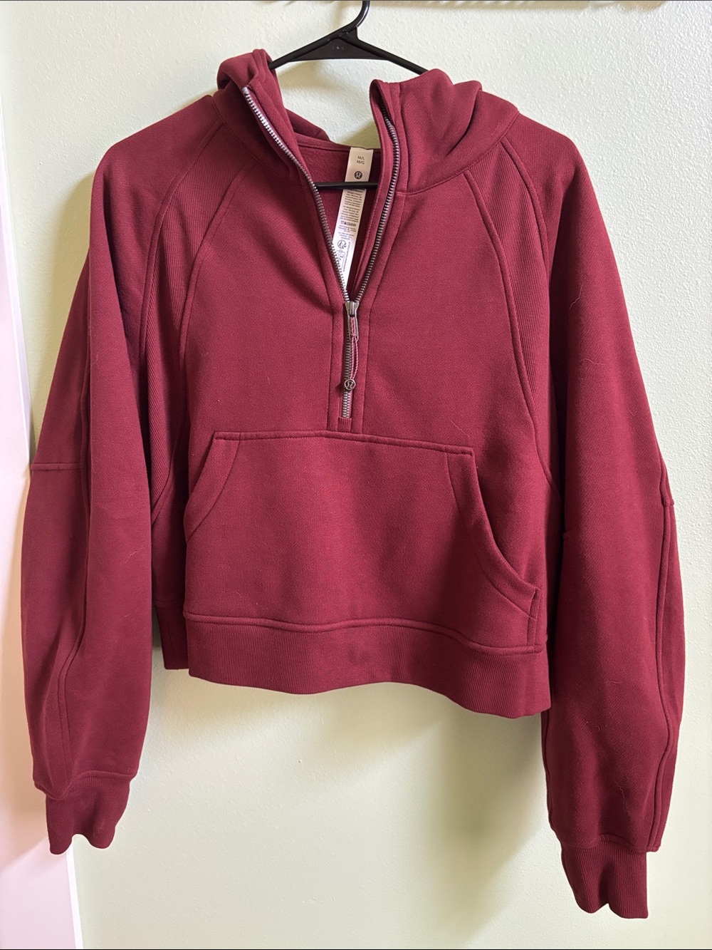 Lululemon Burgundy Half-Zip Scuba